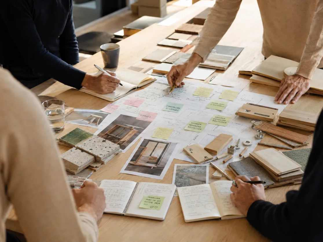 Croquis de conception du mobilier Zyrclo